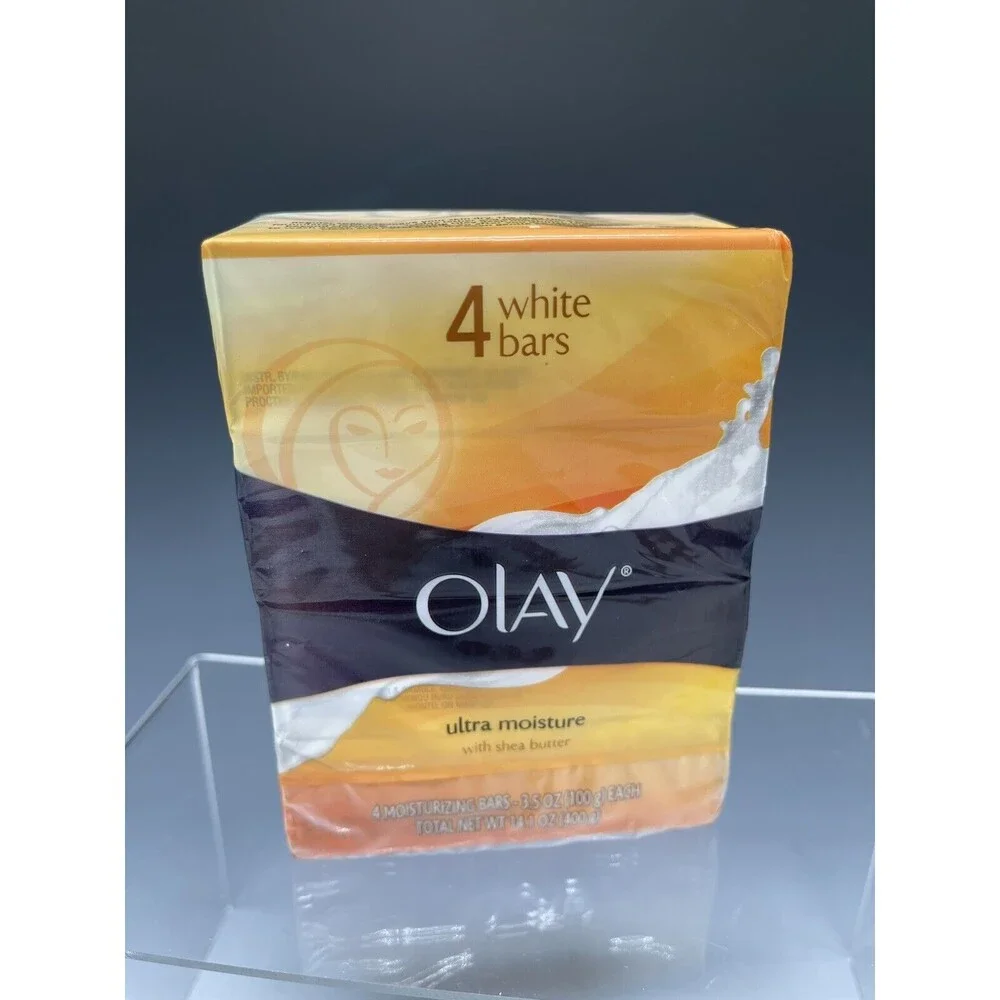 Olay Ultra Moisture w/ Shea Butter 4 Moisture‎ White Bars 3.5oz each Soap